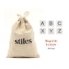 Stiles 100 Pieces Magnetic Letter Tiles, Wooden Magnetic Letters for Whiteboard, Fridge, or Magnetic Letter Board, Wood Alphabet Magnet Letters, White view 2