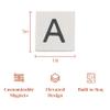 Stiles 100 Pieces Magnetic Letter Tiles, Wooden Magnetic Letters for Whiteboard, Fridge, or Magnetic Letter Board, Wood Alphabet Magnet Letters, White view 4