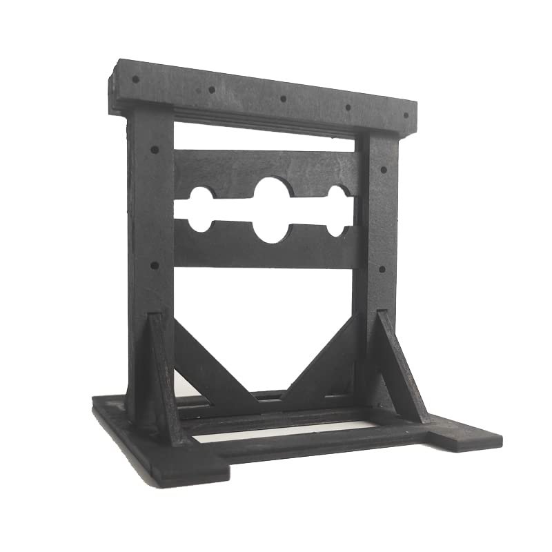 1/18 Handmade Ancient Wooden Model Medieval Mini French Guillotine Pillory Prison cage Coffinfor Creative Props Decoration Scene Halloween Decorations (Pillory)