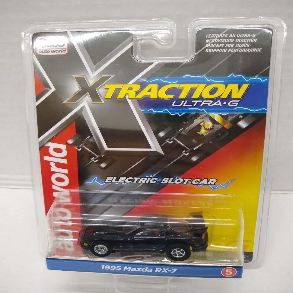Auto World SC368-5 1995 Mazda RX-7 HO Scale Electric Slot Car - Black