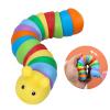 Baizong 3D Printed Articulated Slug,Rainbow Fidget Slug Stim Toy ,Stretch Slug Fidget Toy,Flexible Stim Toy Desk Pet,Sensory Toys for Adults Kids(Color Immediately) view 1