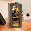 DIY Dollhouse Wood Bookends Book Nook Model Building Kit with LED Light,Wooden Model Kits for Teens and Adults to Build-Creativity Gift for Birthdays,Christmas,Valentines Day (Magic House) view 2