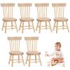 6PCS Dollhouse Chairs, 1/12 Scale Dollhouse Furniture - Wooden Mini Furniture Accessories, Tiny Mini Chair for Doll House, Fairy Garden, Photography Props,Home Decor & Christmas Party (1.6in*3.2in) view 1