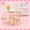 6PCS Dollhouse Chairs, 1/12 Scale Dollhouse Furniture - Wooden Mini Furniture Accessories, Tiny Mini Chair for Doll House, Fairy Garden, Photography Props,Home Decor & Christmas Party (1.6in*3.2in) view 4