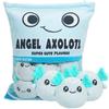 ARELUX Cute Axolotl Plush Pillow:Removable Stuffed Animal Bag Plushie 6Pcs Sets Stuffed Salamander Throw Pillow Soft Blue Axolotl Plush Toys Doll Creative Birthday Friends Family Member view 1