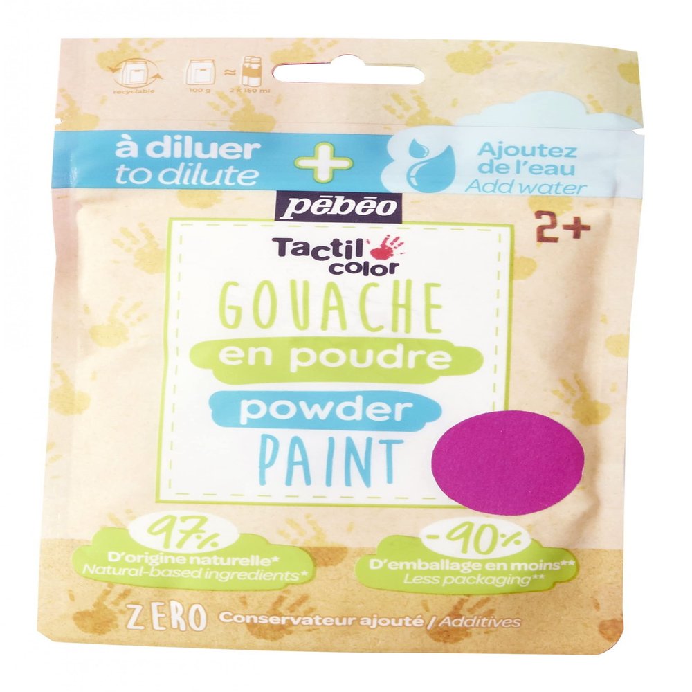 Pbo 633354 Kids' Finger Paints Gouache Powder-Pink, 100 Grams