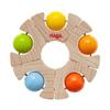 HABA Wooden Baby Teething Toy & Montessori Grasping Wooden Rattle Rainbow Ball Wheel, Sensory Toys for Babies, Safe & Sustainable Baby Grasping Toys for 6-12 Months, Made in Germany view 1