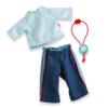 HABA Dress Set Jeans - Denim Pants and Blue Shirt 12" Soft Dolls view 1