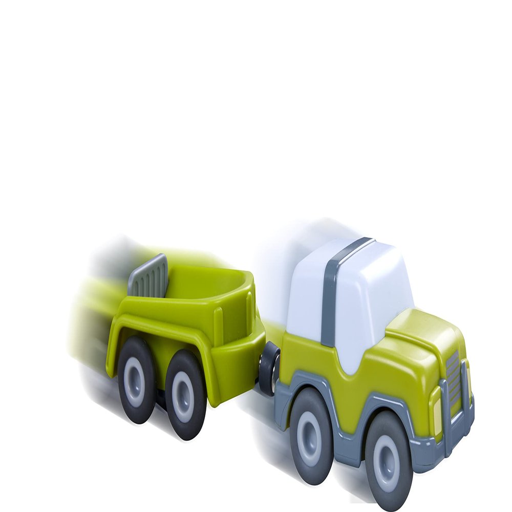 HABA Kullerb 306687 Off-Road Vehicle with Trailer, Toy Vehicle from 2 Years, Green