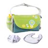 HABA Baby Doll Diaper Bag with Soft Bottle & Reusable Cloth Doll Diapers, Folds into Changing Mat, Summer Meadow Print Toddler Pretend Play Accessories for Ages 18 Months & Up view 1