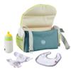 HABA Baby Doll Diaper Bag with Soft Bottle & Reusable Cloth Doll Diapers, Folds into Changing Mat, Summer Meadow Print Toddler Pretend Play Accessories for Ages 18 Months & Up view 2