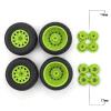 GoolRC Outer Diameter 4.33 inch / 110mm RC Car Rubber Tires Set with Hex Wheel Rims 12MM 14MM 17MM for TRX HSP Tamiya HPI Off-Road Vehicle Short Truck RC Car Wheels view 4