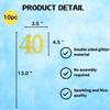 10-Pack Double Sided Glitter 40th Birthday Centerpiece Anniversary Centerpiece Sticks, Number 40 Table Topper Cake Topper for 40th Birthday Anniversary Table Party Decorations (Double Sided gold) view 2