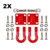 2 Sets Metal Climbing Trailer Tow Hook RC Decorations Accessories for 1/10 Crawler Car Axial SCX10 D90 D110 TRX4 TRX6 Redcat Hop-Up Parts(Red) view 2