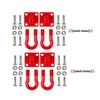 2 Sets Metal Climbing Trailer Tow Hook RC Decorations Accessories for 1/10 Crawler Car Axial SCX10 D90 D110 TRX4 TRX6 Redcat Hop-Up Parts(Red) view 3