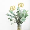10-Pack Double Sided Glitter 60th Birthday Centerpiece Anniversary Centerpiece Sticks, Number 60 Table Topper Cake Topper for 60th Birthday Anniversary Table Party Decorations (Double Sided gold) view 3