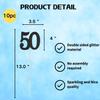 10-Pack Double Sided Glitter 50th Birthday Centerpiece Anniversary Centerpiece Sticks, Number 50 Table Topper Cake Topper for 50th Birthday Anniversary Table Party Decorations (Double Dided black) view 2