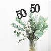10-Pack Double Sided Glitter 50th Birthday Centerpiece Anniversary Centerpiece Sticks, Number 50 Table Topper Cake Topper for 50th Birthday Anniversary Table Party Decorations (Double Dided black) view 3
