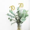 10-Pack Double Sided Glitter 70th Birthday Centerpiece Anniversary Centerpiece Sticks, Number 70 Table Topper Cake Topper for 70th Birthday Anniversary Table Party Decorations (Double Sided gold) view 3