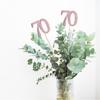 10-Pack Double Sided Glitter 70th Birthday Centerpiece Anniversary Centerpiece Sticks, Number 70 Table Topper Cake Topper for 70th Birthday Anniversary Table Party Decorations (Double Sided rose gold) view 3