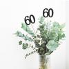 10-Pack Double Sided Glitter 60th Birthday Centerpiece Anniversary Centerpiece Sticks, Number 60 Table Topper Cake Topper for 60th Birthday Anniversary Table Party Decorations (Double Sided black) view 3