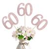 10-Pack Double Sided Glitter 60th Birthday Centerpiece Anniversary Centerpiece Sticks, Number 60 Table Topper Cake Topper for 60th Birthday Anniversary Table Party Decorations (Double Sided rose gold) view 1
