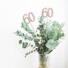 10-Pack Double Sided Glitter 60th Birthday Centerpiece Anniversary Centerpiece Sticks, Number 60 Table Topper Cake Topper for 60th Birthday Anniversary Table Party Decorations (Double Sided rose gold) view 3