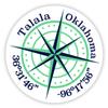 Talala Oklahoma 4-Inch Vinyl Decal Sticker Latitude Longitude Compass Design view 1