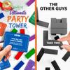 SWOOC Games - Ultimate Party Tower - 100 Original Commands, 60 Blocks, & 1000s of Hilarious Rule Combinations - A Tipsy Spin on Fun Classic Games for Power Hour - Ages 21+ - Wooden Tower Blocks Game view 2