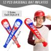 durony 12 Pieces Baseball Bat Inflates 22 Inch Inflatable Baseball Inflates, Baseball Party Supplies, Sports Theme Toy, Birthday Party Decorations view 2