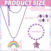 Bonuci 12 Pcs little Girls Jewelry Kids Necklaces and Bracelets Set Kids Jewelry for Girls Christmas Gift Cute Charm Toddler Bracelets for Pretend Play Dress Up Party Favors(Stylish Style) view 3