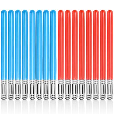16 PCS Inflatable Lightsaber - LIYDE Inflatable Light Saber Toys Party Bags Stocking Stuffers Favors Fake Swords for Cosplay Themed Party (BlueRed)