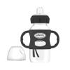 Dr. Brown's Wide-Neck Transitional Sippy Bottle with Silicone Handles 9 oz/270 mL, Black, 1-Pack view 1