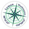 Lyman Washington 2-Inch Vinyl Decal Sticker Latitude Longitude Compass Design view 1