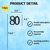 10-Pack Double Sided Glitter 80th Birthday Centerpiece Anniversary Centerpiece Sticks, Number 80 Table Topper Cake Topper for 80th Birthday Anniversary Table Party Decorations (Double Sided black) view 2
