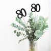 10-Pack Double Sided Glitter 80th Birthday Centerpiece Anniversary Centerpiece Sticks, Number 80 Table Topper Cake Topper for 80th Birthday Anniversary Table Party Decorations (Double Sided black) view 3