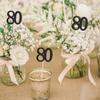 10-Pack Double Sided Glitter 80th Birthday Centerpiece Anniversary Centerpiece Sticks, Number 80 Table Topper Cake Topper for 80th Birthday Anniversary Table Party Decorations (Double Sided black) view 4