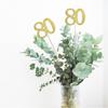 10-Pack Double Sided Glitter 80th Birthday Centerpiece Anniversary Centerpiece Sticks, Number 80 Table Topper Cake Topper for 80th Birthday Anniversary Table Party Decorations (Double Sided gold) view 3