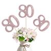 10-Pack Double Sided Glitter 80th Birthday Centerpiece Anniversary Centerpiece Sticks, Number 80 Table Topper Cake Topper for 80th Birthday Anniversary Table Party Decorations (Double Sided rose gold) view 1