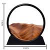 Aoderun Moving Sand Art Picture Round Glass 3D Deep Sea Sandscape in Motion Display Flowing Sand Frame Relaxing Desktop Home Office Work Decor (12", Orange) view 4