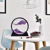 Aoderun Moving Sand Art Picture Round Glass 3D Deep Sea Sandscape in Motion Display Flowing Sand Frame Relaxing Desktop Home Office Work Decor (12", Purple) view 3