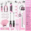 SHALL 26-Piece Kids Size Tool Set, Pink Real Tools for Kids with 12" Tool Bag, Safety Certified Children Learning Tool Kit with Hand Tools for Boys & Girls Age 6+, DIY Building, Woodwork, Construction view 4