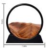 Aoderun Moving Sand Art Picture Round Glass 3D Deep Sea Sandscape in Motion Display Flowing Sand Frame Relaxing Desktop Home Office Work Decor (7", Orange) view 4