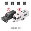 Toy Camper SUV Trailer Towing RV Motorhome Toys for Boys Diecast Truck Model Car Metal Pull Back Toy Cars Vehicle, Doors Open Light Sound, Outdoor Land Adventure Play Set, Kids Gifts view 2
