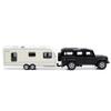 Toy Camper SUV Trailer Towing RV Motorhome Toys for Boys Diecast Truck Model Car Metal Pull Back Toy Cars Vehicle, Doors Open Light Sound, Outdoor Land Adventure Play Set, Kids Gifts view 3
