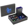 Grajar 3 in 1 Dice Tray with Lid, Portable Dice Box Storage for DND, Dungeons and Dragons, D&D, MTG & RPG Games - Blue view 1