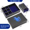 Grajar 3 in 1 Dice Tray with Lid, Portable Dice Box Storage for DND, Dungeons and Dragons, D&D, MTG & RPG Games - Blue view 4