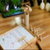 Zen Garden Rake Tool Kit - Miniature Tabletop Japanese Rock Sand Zen Garden Accessories Mini Bamboo Sand Stamp Rakes for Zen Pattern with Holder Crystal Pyramid Meditation Stress Relief Zen Gifts view 2