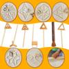Zen Garden Rake Tool Kit - Miniature Tabletop Japanese Rock Sand Zen Garden Accessories Mini Bamboo Sand Stamp Rakes for Zen Pattern with Holder Crystal Pyramid Meditation Stress Relief Zen Gifts view 3
