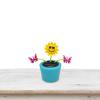 Littryee Solar Dancing Sunflower, Solar Dancing Solar Toys, Solar Powered Dancing Flower Toys, Bee Flower Car Swinging Dancing Toy, Shaking Head Flower Car Ornaments for Car Home Desk Decor view 3